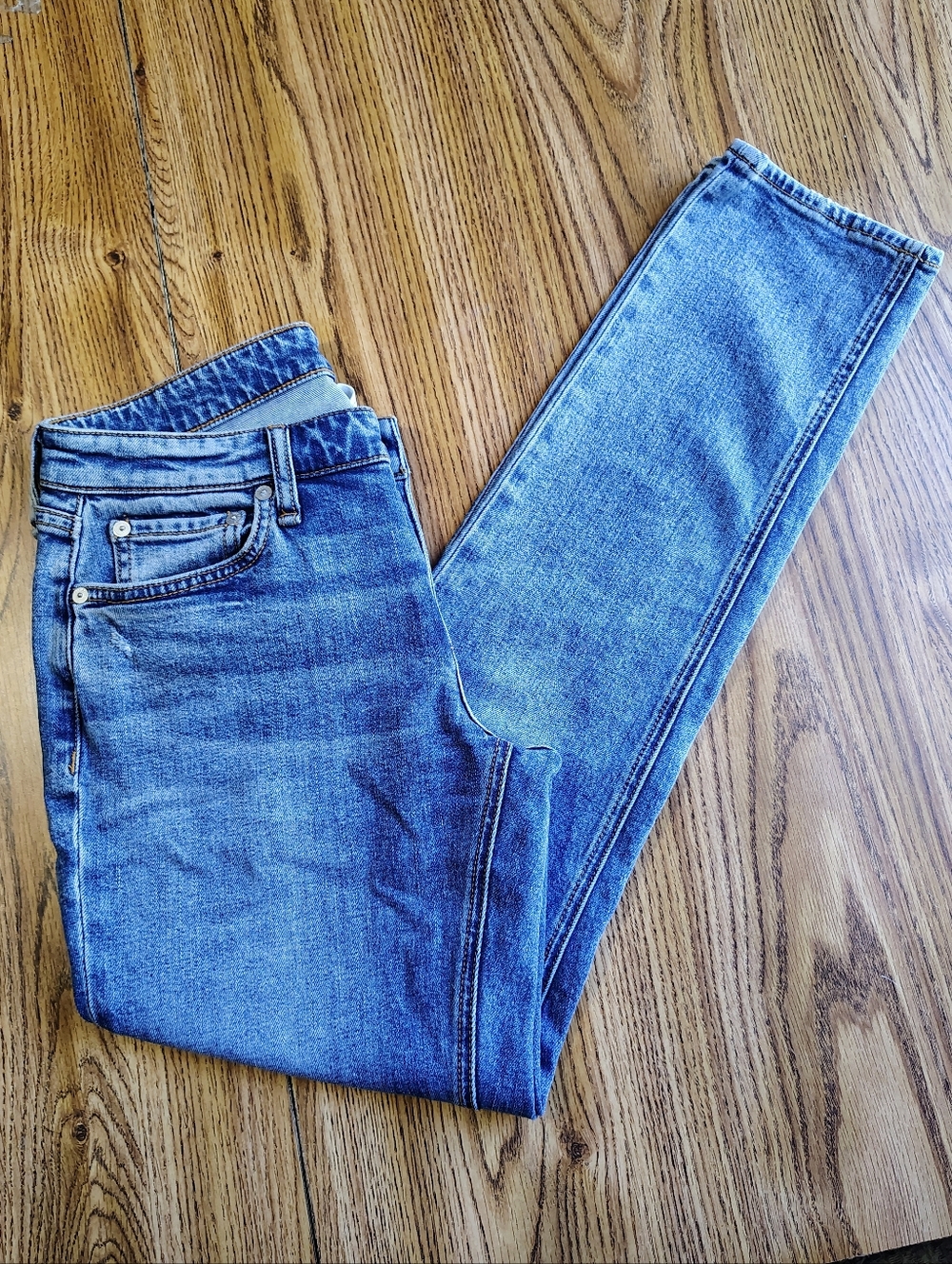 Rag & Bone Dre Low Rise Slim Boyfriend Jeans Women's Medium Blue River sz 26. - Picture 8 of 16